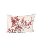 Seaweed Print Linen Oblong Cushion Cover - Winged Weed additional 1