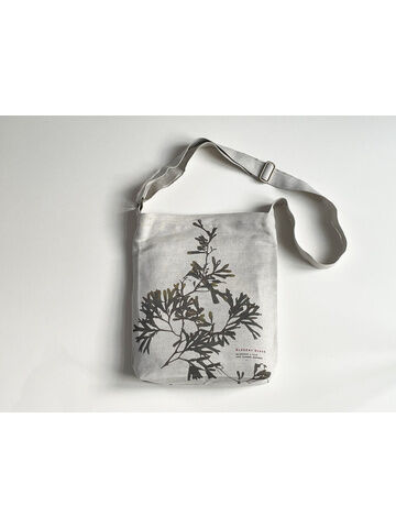 Seaweed Print Linen Shoulder Bag - Bladder Wrack