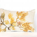 Seaweed Print Linen Oblong Cushion Cover - Royal Fern Weed additional 2