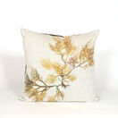 Seaweed Print Linen Square Cushion Cover - Royal Fern Weed additional 1
