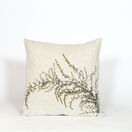 Seaweed Print Linen Square Cushion - Wireweed additional 1