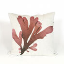 Seaweed Print Linen Square Cushion Cover - Dulse additional 1