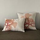 Seaweed Print Linen Square Cushion - Beautiful Fan Weed additional 3