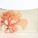 Seaweed Print Linen Oblong Cushion - Beautiful Fan Weed additional 2