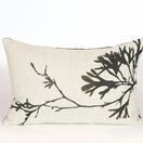Seaweed Print Linen Oblong Cushion Cover - Bladder Wrack B additional 2