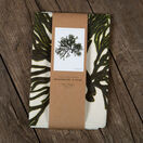 Seaweed Print Linen Union Tea Towel - Velvet Horn Weed additional 2