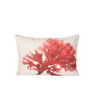 Seaweed Print Linen Oblong Cushion Cover - Fine Veined Crinkle Weed additional 1