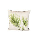 Seaweed Print Linen Square Cushion Cover - Gut Weed A additional 1