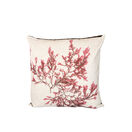 Seaweed Print Linen Square Cushion Cover - Winged Weed additional 1