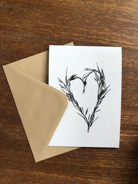 Seaweed Heart Greetings Card