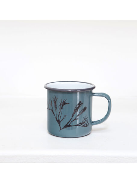 Seaweed Engraved Enamelware Mug Pigeon Grey -