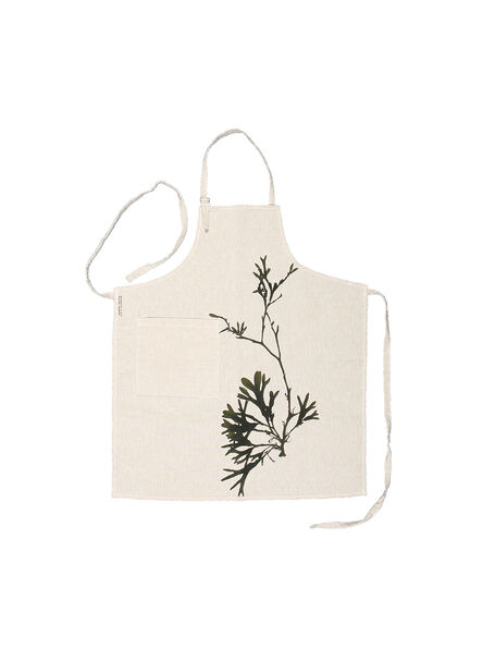 Seaweed Print Linen Apron - Bladder Wrack